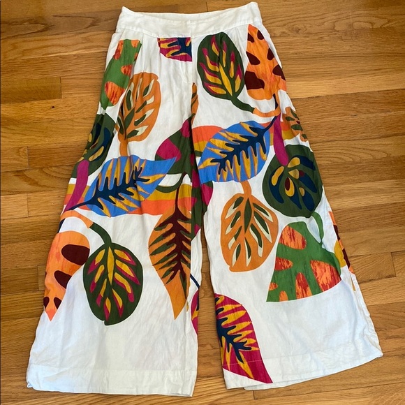 Farm Rio for Anthropologie Multicolor Floral Print Gaucho pant - Picture 1 of 4